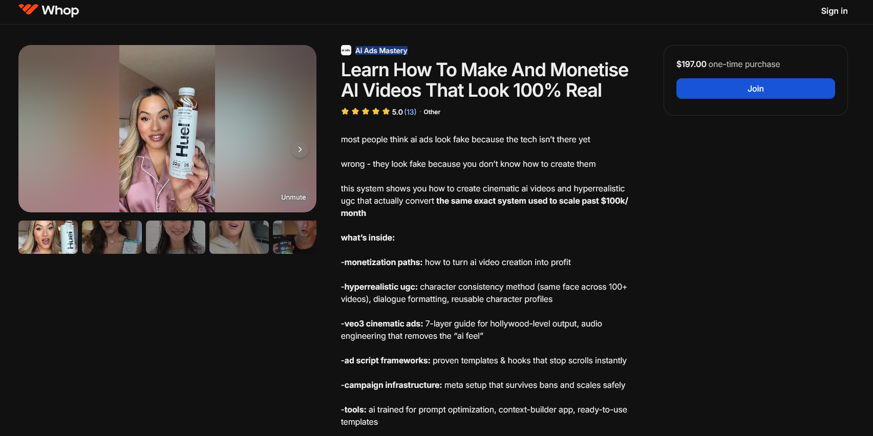 Ai Ads Mastery - Learn How To Make And Monetise AI Videos That Look 100% Real